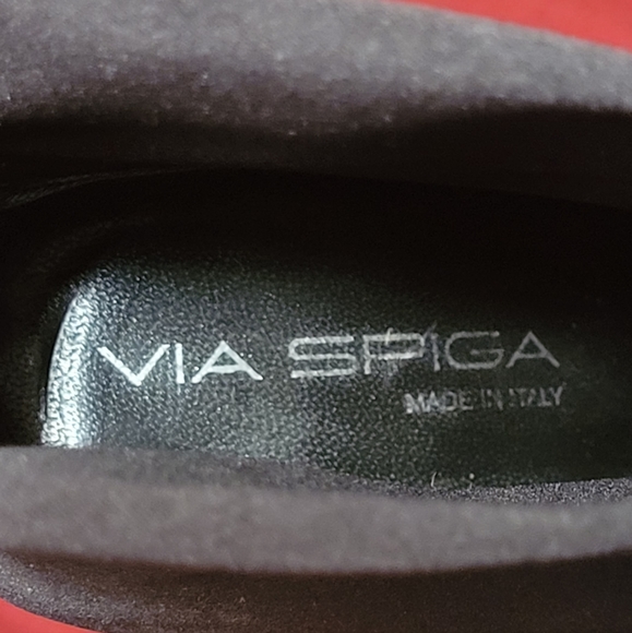 Women Vintage Leather And Fabric Elastic Upper Ankle Boots By Via Spiga Size 6.5 - Picture 10 of 10